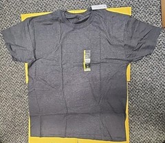 Athletic Works Men’s Grey Heather Color Cotton Tee Large size, pack of 2