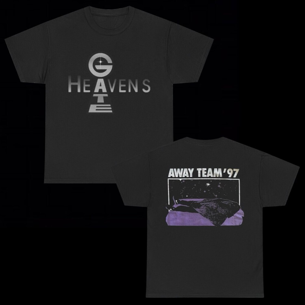 Heaven’s Gate Away Team 97 T Shirt Cult Grunge Y2K Emo Goth Tapout Graphic Rave