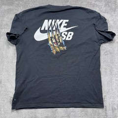 Nike SB Cat Scratch Graphic Skate Tee Loose Fit Black Size Large (Rare)