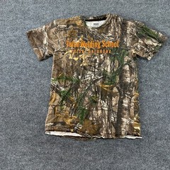 Russell Outdoors T-Shirt Mens Size M Brown Camo Tulsa Welding School Graphic Tee