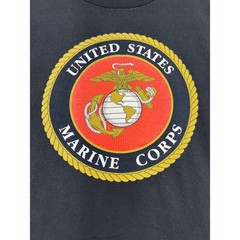 Bayside USMC T Shirt Mens 2XL Black Good US Marine Corps Graphic Tee Made in USA