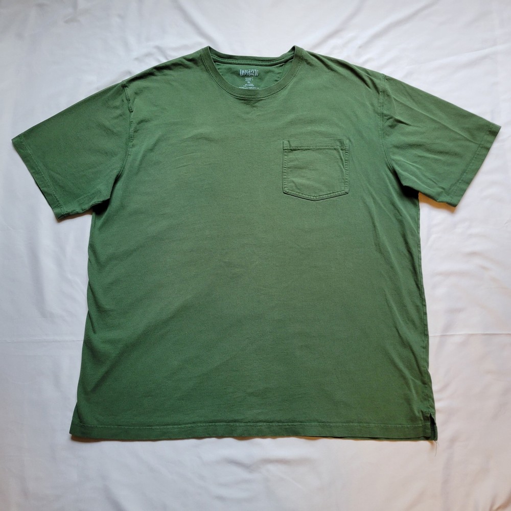 Duluth Trading Co. Green Solid Longtail T Relaxed Fit Short Sleeve Pocket XL