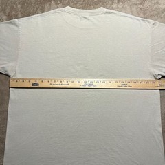 Vintage Y2K Blank T Shirt Mens XL Beige Cotton Basic Minimal Tee Anvil Tag