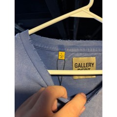 blue faded/distressed gallery dept. french logo t-shirt