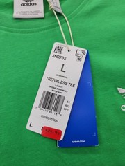 New Men’s Adidas Trefoil Essentials Tee Shirt Size Large Mens Energy Green