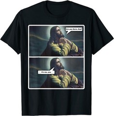 NEW LIMITED Funny Atheist Religious Jesus Praying Gift T-Shirt