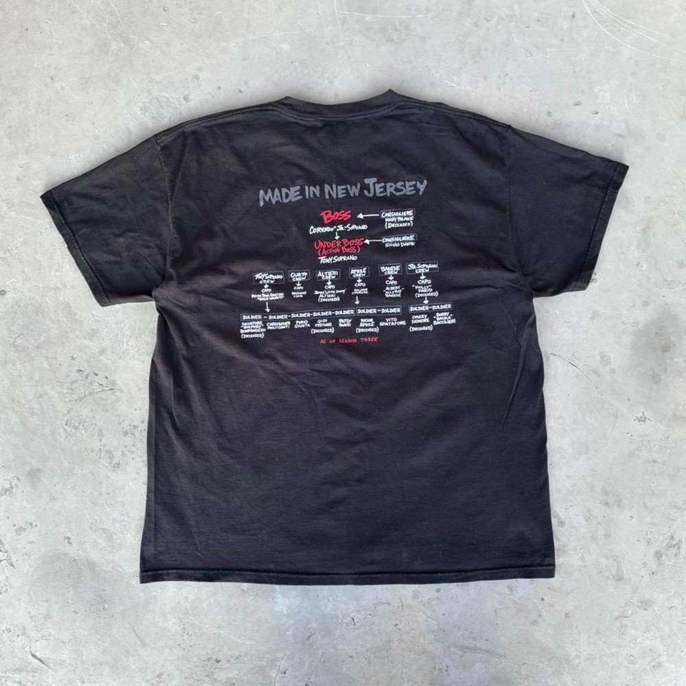 Vintage 2002 The Sopranos HBO TV Show Promo Tee Size XL Made In USA