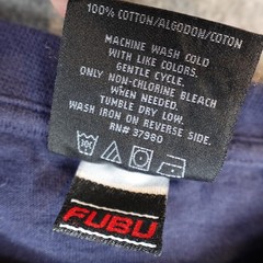 Vintage FUBU Shirt Mens Large Blue Long Sleeve Collection Hip Hop Streetwear Y2K