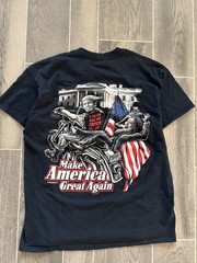 Donald Trump Make America Great Again w/ Hilary Falling Off Adult Sz Large