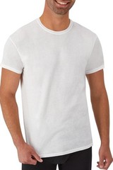 Hanes Men’s White Crewneck T-Shirt 6-Pack Undershirt Tee TAGLESS size L 42-44″