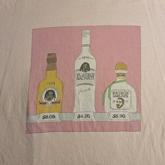 Somehoodlum Tequila/Liquor Parody Shirt – Rap Artist Graphic Tee XL Pink Tee