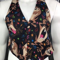 Vintage Vest Santana Looney Tunes Taz Youth Size Large Royal Formal Wear