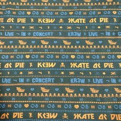 KREW T-Shirt Shirt S Small Skate Or Die Concert TK 08 Black Orange Blue KR3W Tee