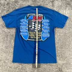 Vintage Sprint Car Racing Shirt Mens Large L Blue Gulf Coast Speedway Texas Y2K