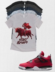 Custom Printed Shirt to Match Jordan 4 Toro Bravo Bull Sneaker sneakerhead