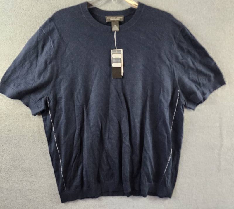 The Men’s Store at Bloomingdale’s Cashmere Blend Sweater Tee XL True Navy S/S