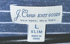 J. Crew Knit Goods Mens Large Slim Fit Long Sleeve Pullover Henley Shirt Striped