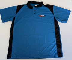 Vintage NASCAR Checkered Flag Sports Polo Shirt – Men’s Size M, Blue, 100% Polye