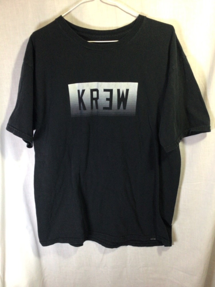 Krew Black Large Cotton T Shirt T15