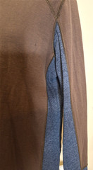 Murano Men’s Slim Fit Large Brown and Blue V Neck Pullover Shirt