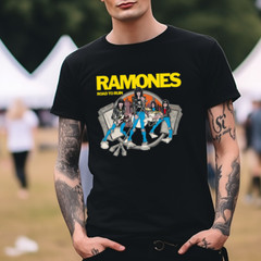 Ramones Road to Ruin Black Unisex Punk Rock Band T-Shirt 80’s 90’s Punk Tees