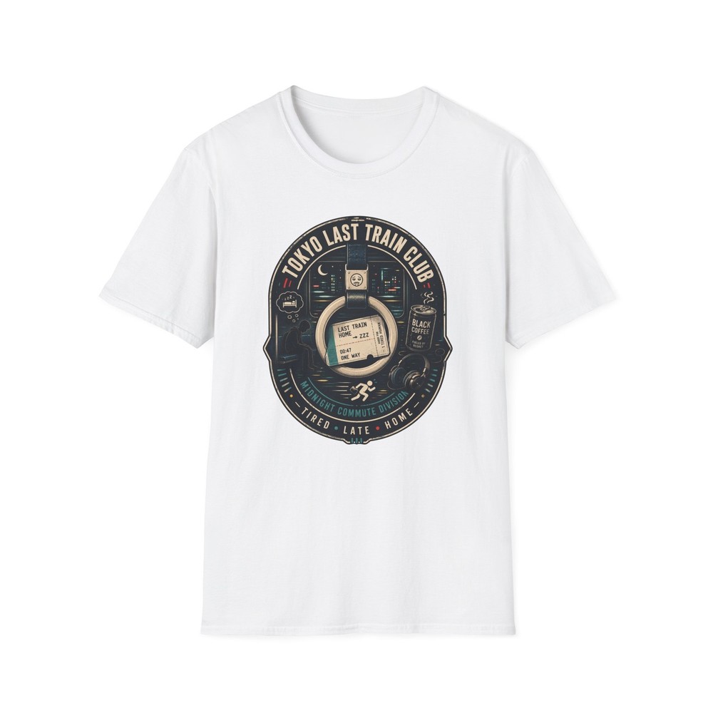 Tokyo Last Train Club T-Shirt Japanese Streetwear Graphic Tee Salaryman Gift
