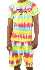 Le TIGRE Tie Dye T-Shirt & Shorts Set, Multicolor