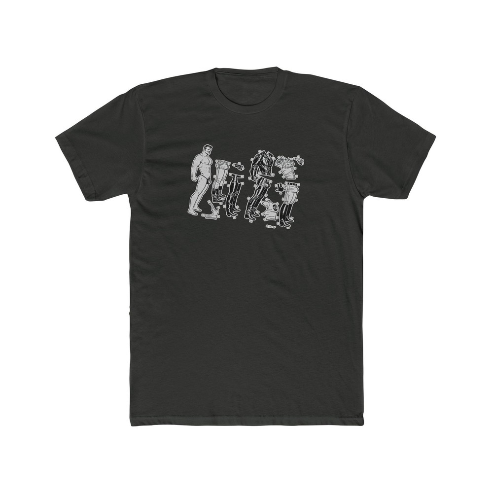 Leather Man paper dolls Men’s Cotton Crew Tee Gay Leather Tom of Finland
