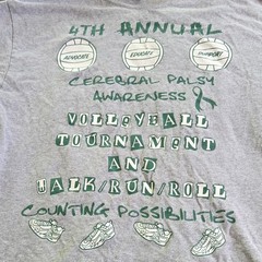 Gildan Heavy Cotton Men’s M Gray Cerebral Palsy Awareness Graphic T-Shirt
