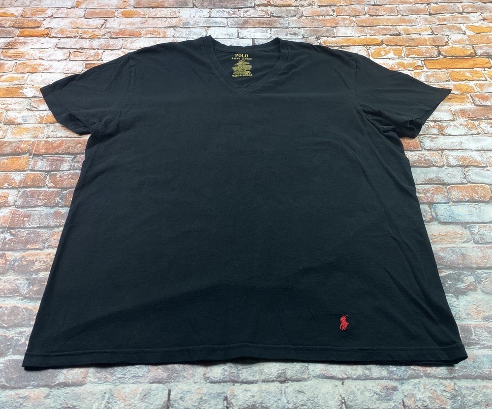Polo Ralph Lauren Shirt Adult L Black Pony Logo Classic Preppy Casual Tee Mens