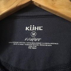 Kuhl Wildfibre Mens M Long Sleeve Shirt Navy Blue Organic Cotton Outdoor Hiking
