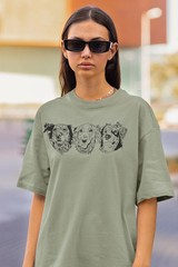 Custom Pet Portrait Comfort Tee Personalized Dog Cat Photo Shirt Gift