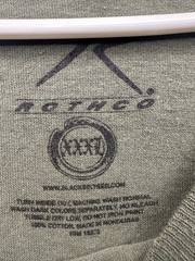 Vintage Rothco T Shirt Mens 3XL Olive Green Skull Crossbones Black Ink Design