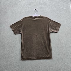 VINTAGE Volcom Men Shirt L Brown Graphic Big Logo Short Sleeve Y2K Skater