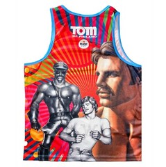 Tom of Finland Mesh Tank Top — “PRIDE 2023” (gay, leather pants, men)