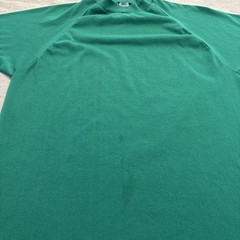 Vintage 70s 80s Champion Blank Single Stitch Varsity T Shirt XL USA Green True