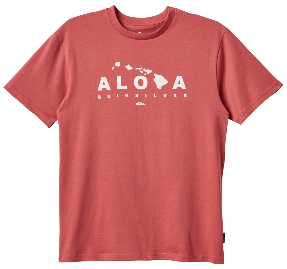 Quiksilver Hawaii Island Lock SS T-Shirt – Mineral Red – New