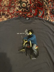 2001 Y2K Zion Rootswear Bob Marley Smoke Double-Sided Gray Tee Big 3XL