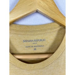 Banana Republic Men’s Graphic T-Shirt Headphones Analog Mustard Yellow Size M