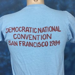 vtg 1984 DEMOCRATIC CONVENTION RONALD REAGAN CARTOON T-Shirt S 80s single stitch
