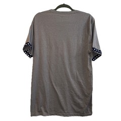 Carbon Unisex TShirt Gray Flag Print Pocket Men’s LG Party On Patriotic US NWT