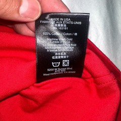 Rhude Reverse Tee Shirt Mens Extra Small Red Crew Neck Embroidered Logo Cotton