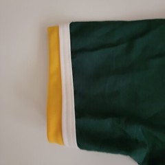 Vtg Don Alleson Athletic T-shirt V Neck Large Mens Size Cotton Blend Shirt Green