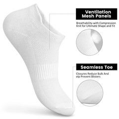Women’s Ankle Cotton Socks – Low Cut Athletic Sports Running Breathable Thin …
