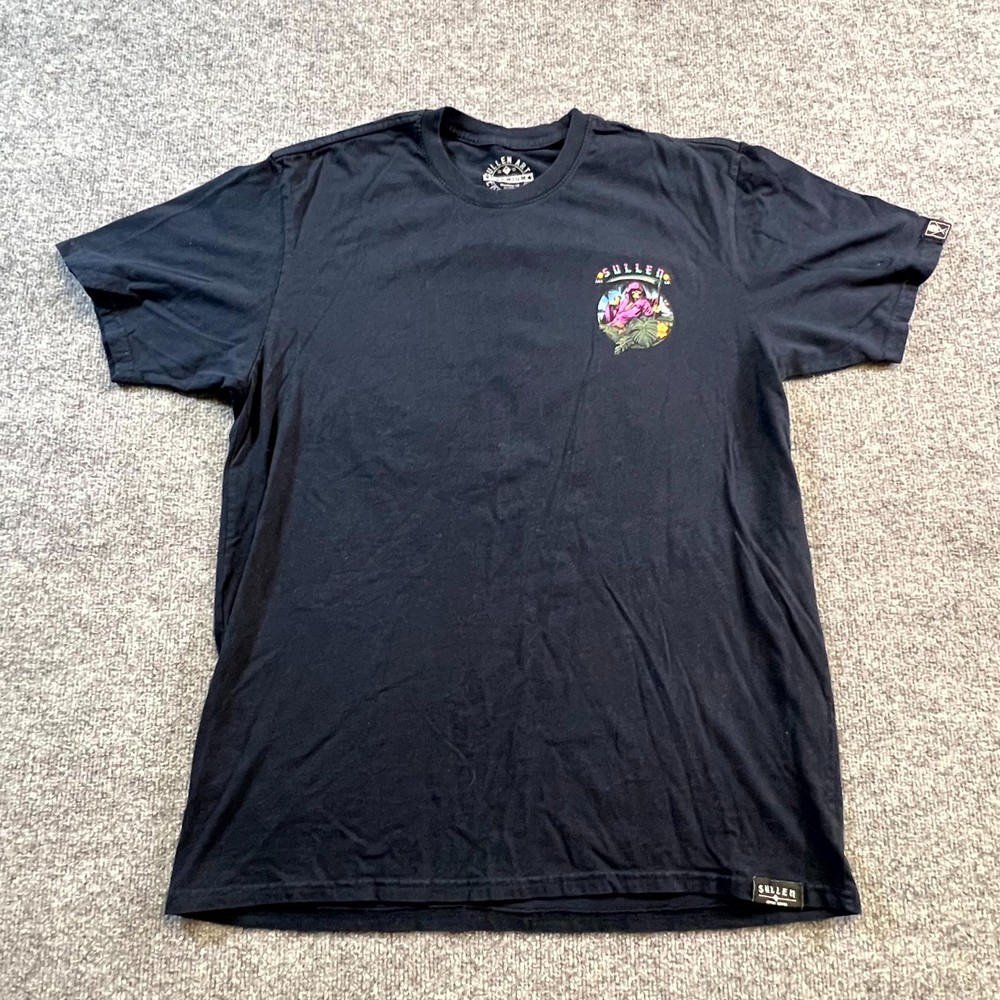 Sullen Art Collective T-Shirt Mens XL Black Graphic Vacation Time Premium Fit