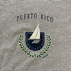 Vtg Cal Cru 90s Deadstock Puerto Rico Regatta Sailing Tee Stripe T-Shirt 1994 XL