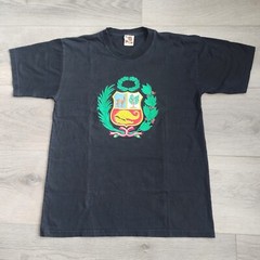 Peru of Mode Coat Of Arms Black Short Sleeve T Shirt Medium embroidery