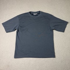 Uniqlo T Shirt Mens Small Blue U AIRism Oversized Casual Short Sleeve Essential