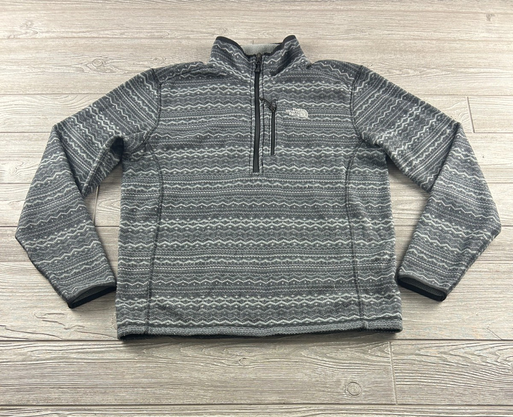 THE NORTH FACE Nordic 1/4 Zip Fleece Men’s Size Small Gray Mock Neck