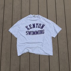 Vintage 90s Kenyon Swimming Made in USA College Spellout Shirt Men’s Medium NCAA